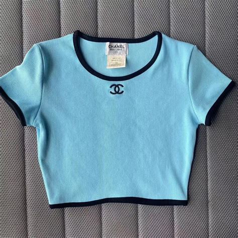 chanel crop top replica|chanel shirt clearance.